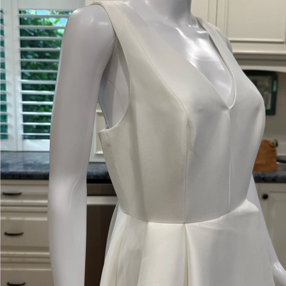 NWT Calvin Klein Wedding Reception White Party Asymmetrical High Low Dress 4 - Picture 5 of 12